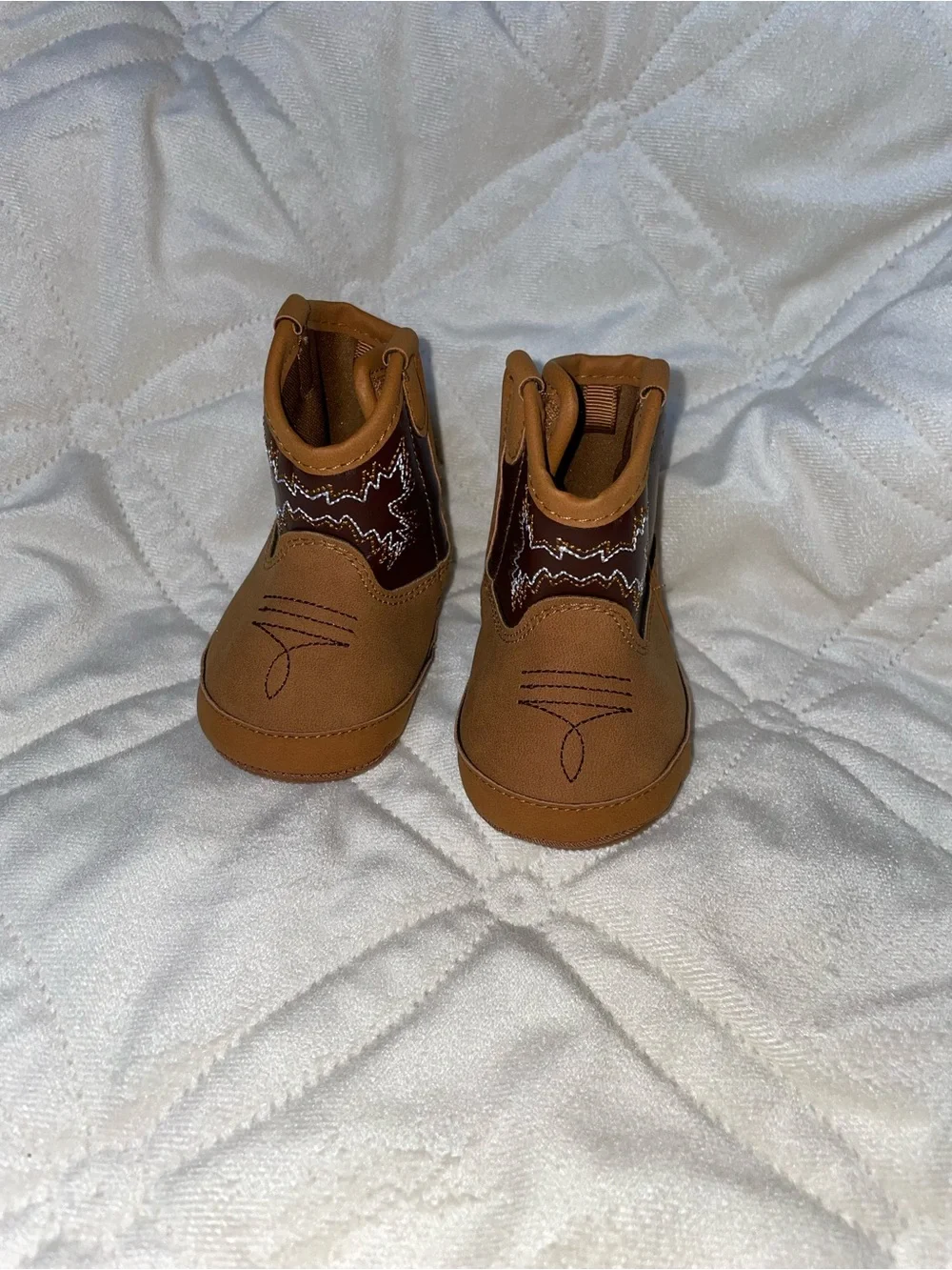 Kids Brown Cowboy Boot Style Shoes